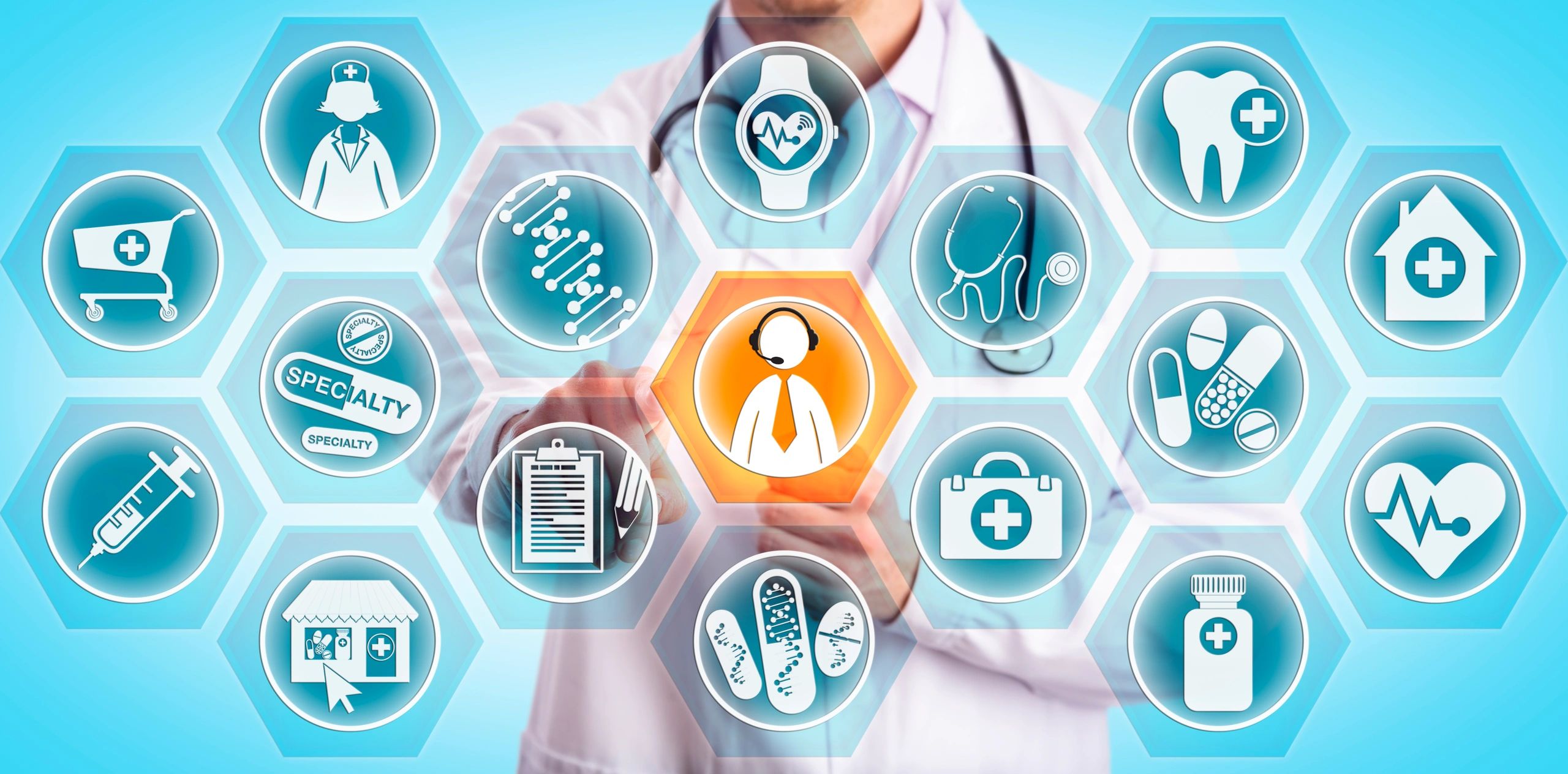 Clinician reaching out remotely